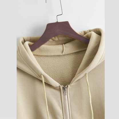 Women's Thickened Fleece Hooded Jacket Cardigan