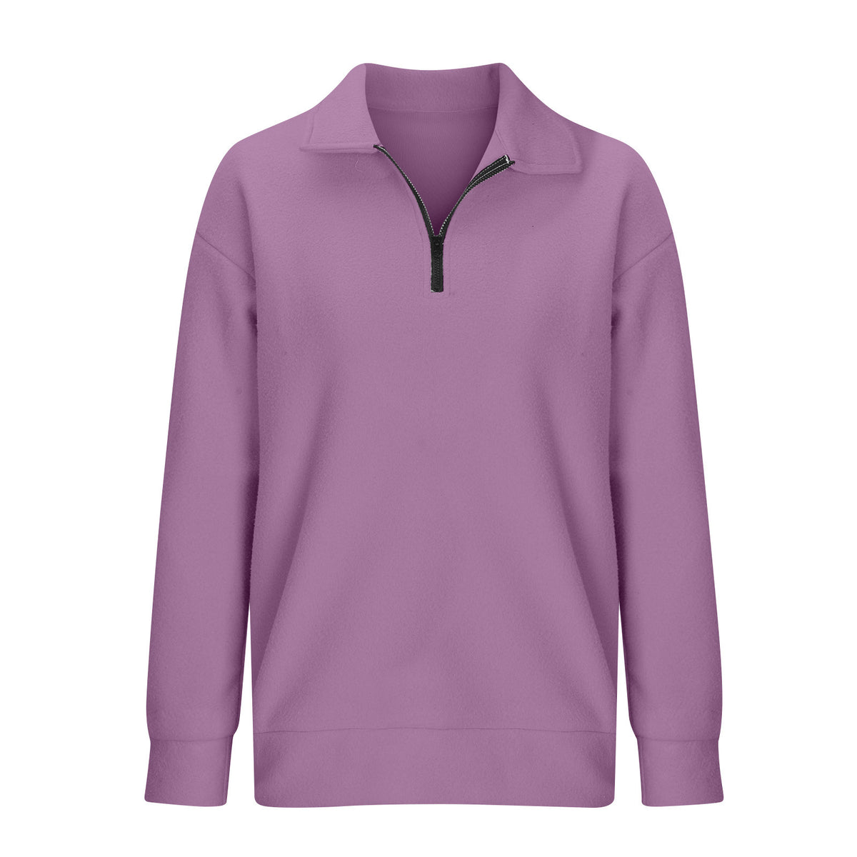 Plus Size Oversized Half Zip Pullover Sweatshirt