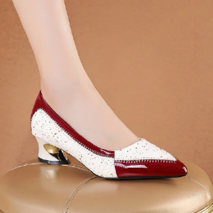 High-Quality PU Leather Slip-On Pumps for Women