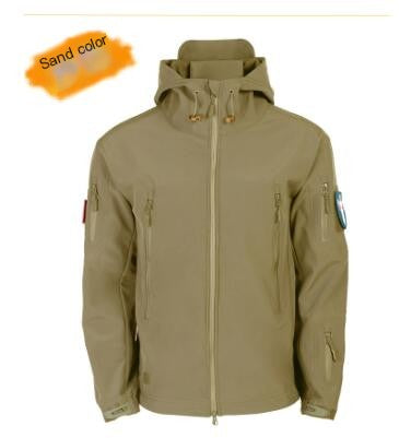 Camouflage Hooded Fleece Jacket for Winter Mountaineering