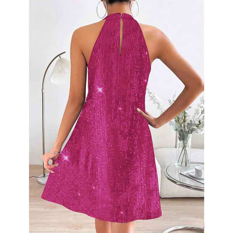 Elegant Off-Shoulder Sequins Dress for Women