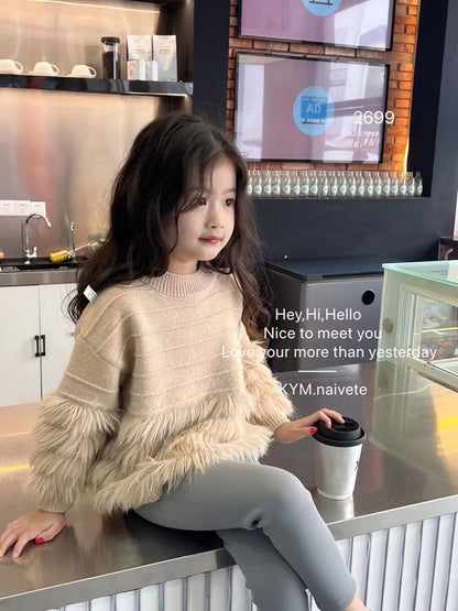 Thickened Pullover Sweater for Girls