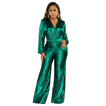 V-Neck Sexy Long Sleeve Jumpsuit