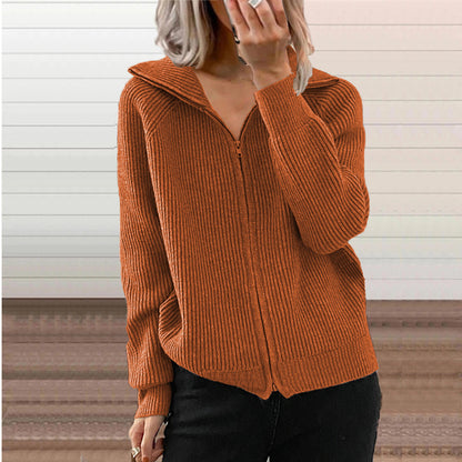 New Stripe Casual Loose Knitwear Coat for Women
