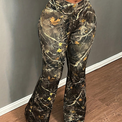 Plus-size Women's Printed Trousers