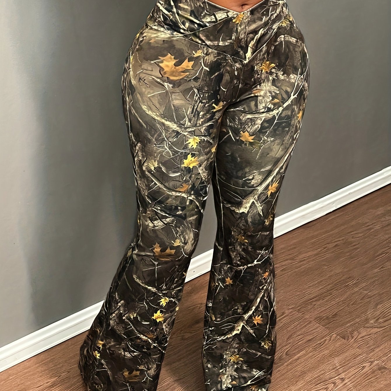 Plus-size Women's Printed Trousers