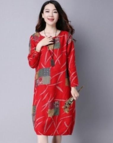 Bohemian Loose Cotton Linen Dress