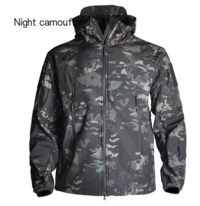 Camouflage Hooded Fleece Jacket for Winter Mountaineering