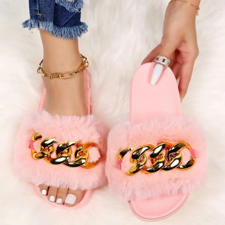 Women's Plus Size Flat Slippers for Autumn