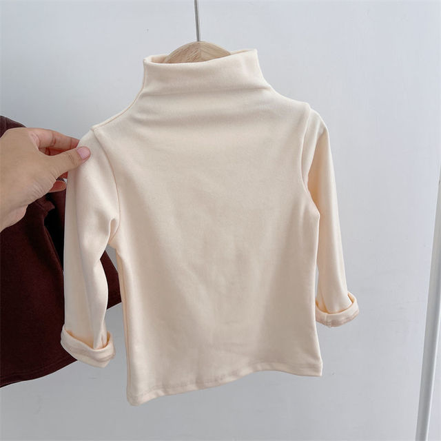 Turtleneck Fleece T-Shirts for Autumn & Winter