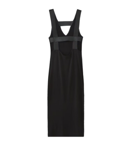 V-neck Off-Shoulder Knitted Sleeveless Dress