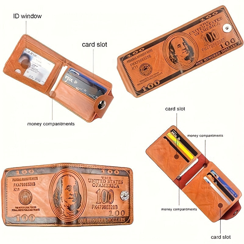 Men's Dollar Bill Wallet Compact Design Lightweight Portable Storage Essential for Business