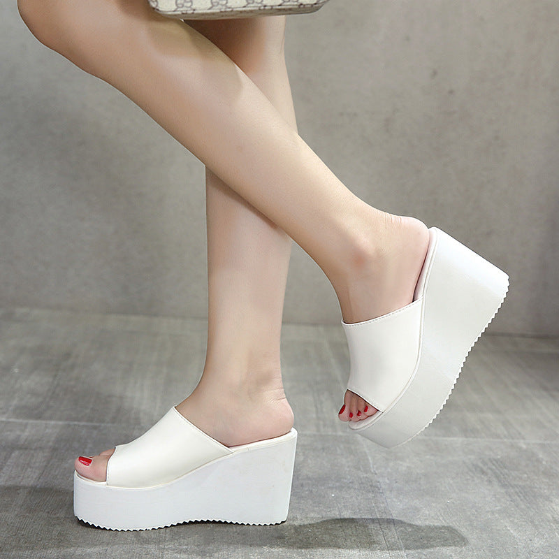 Wedge Sandals, Suede Slippers, High Heeled Mules