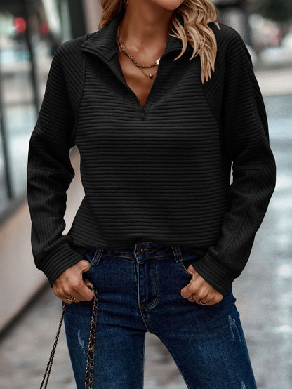 Solid Color Stand Collar Women's Knit Sweater