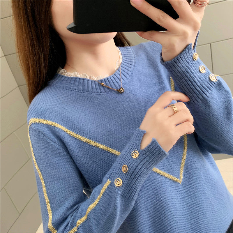 Women's Loose Knit Sweater for Fashion