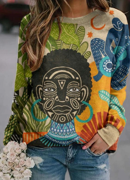 Urban Casual Patterned Sweater for Women