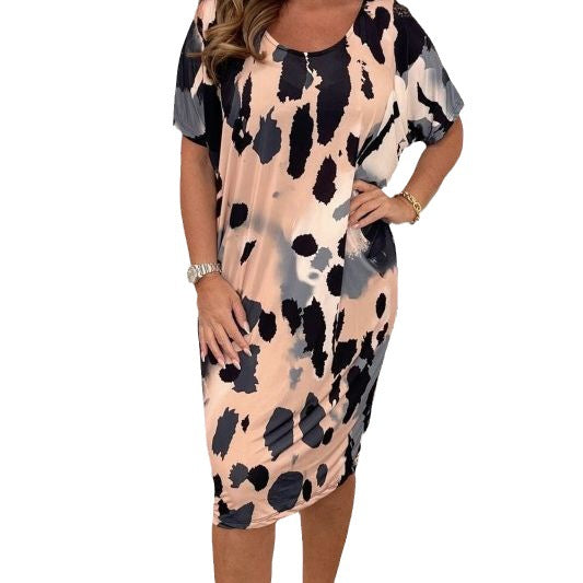 Summer Plus Size Floral Casual Dress for Women