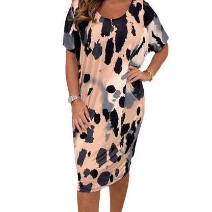 Summer Plus Size Floral Casual Dress for Women