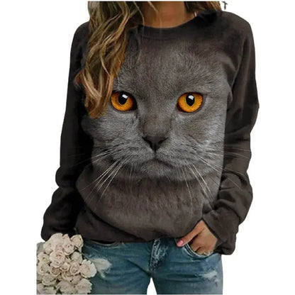 Kawaii 3D Printed Cute Animal Sweatshirt for Women