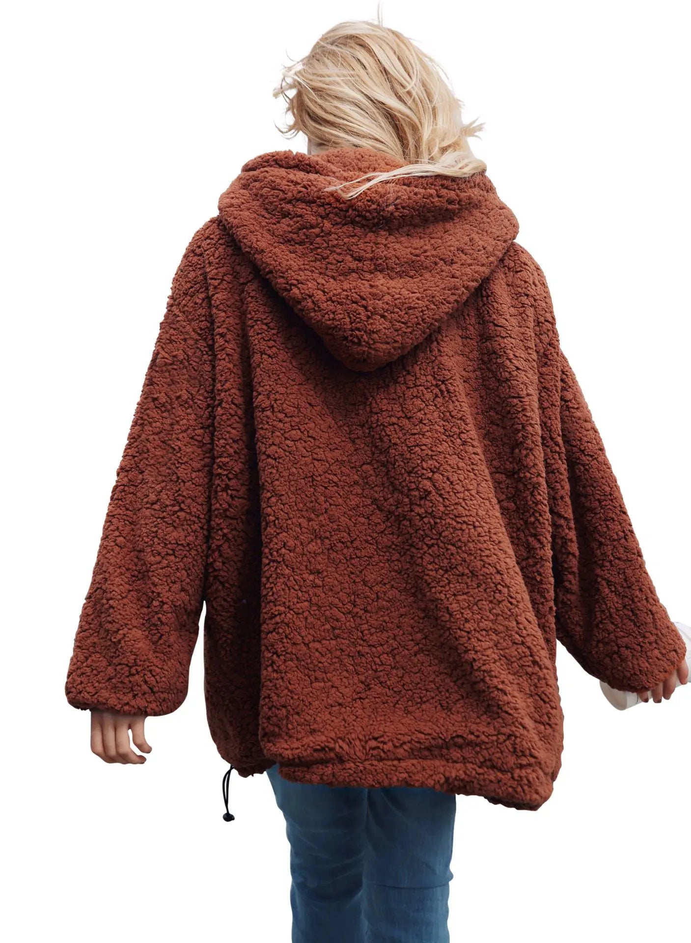 Faux Fur Hoodie & Plush Sweatshirt