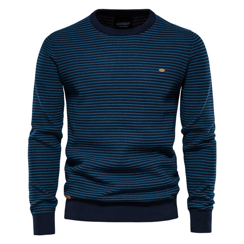 New Striped Long Sleeve Sweater for Men