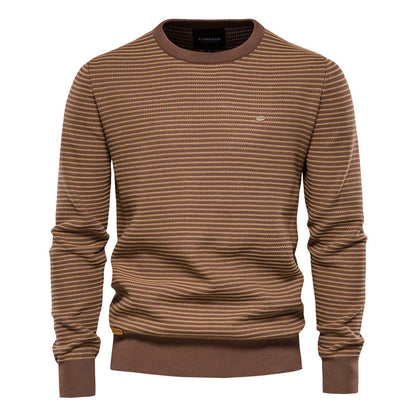 New Striped Long Sleeve Sweater for Men