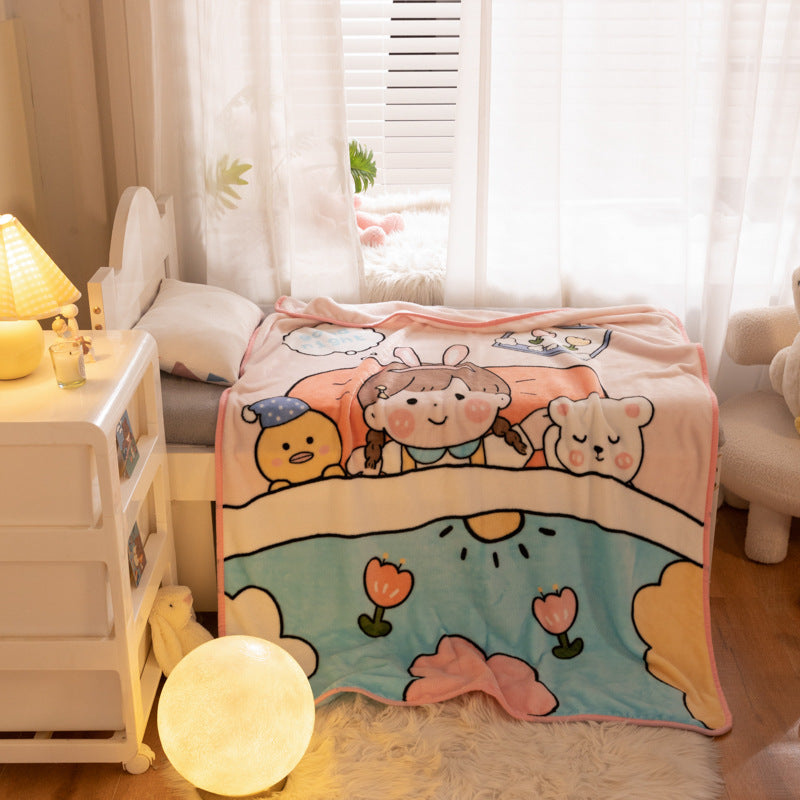 Cartoon Nursery Nap Blanket for Infants and Toddlers