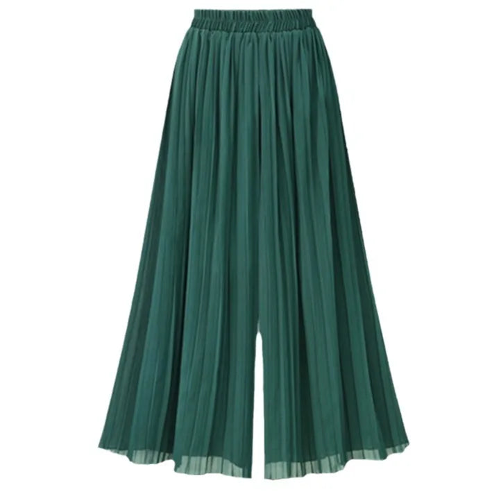 Plus Size Loose Chiffon Wide Leg Pants for Summer