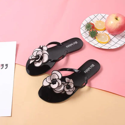 Casual Flat-Bottomed Flower Beach Sandals and Slippers