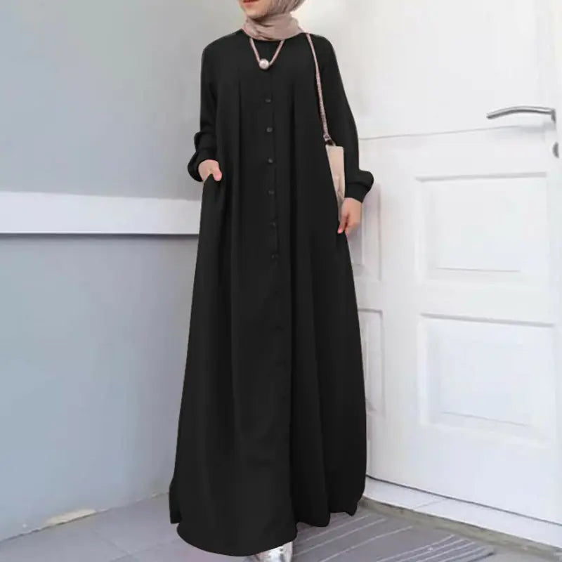 Plus Size Women's Long Dress for Autumn