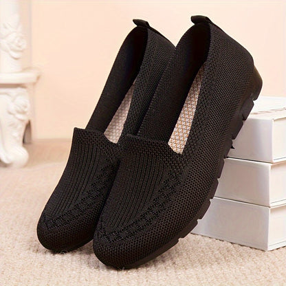 Women's Comfy Solid Color Knit Loafers