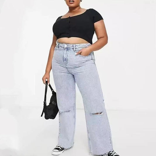 Plus Size Women's Fashion Jeans and Trousers