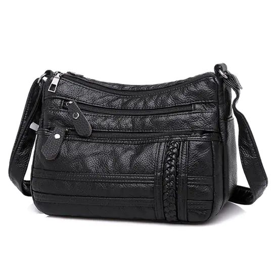 Chic Multi-Layer Soft Leather Shoulder Bag for Women