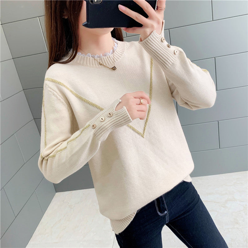 Women's Loose Knit Sweater for Fashion