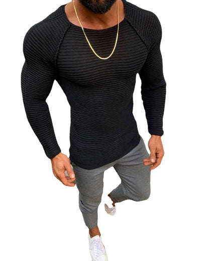 Fall Winter Men's Slim Fit Knit Sweater