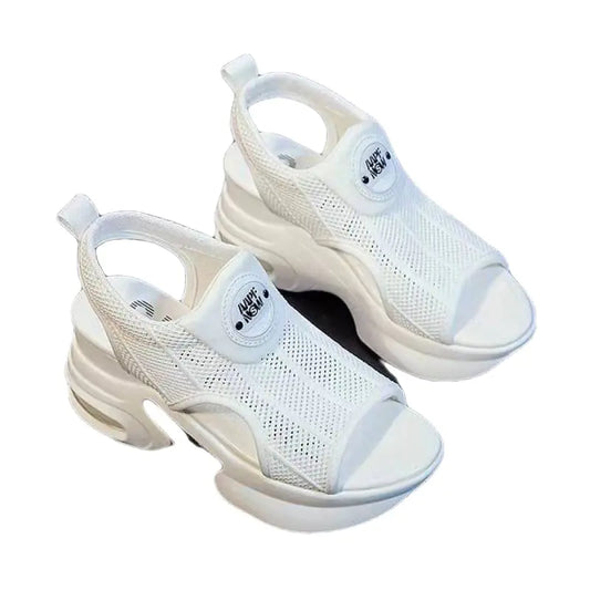 Casual Flyknit Sports Wedge Platform Sandals