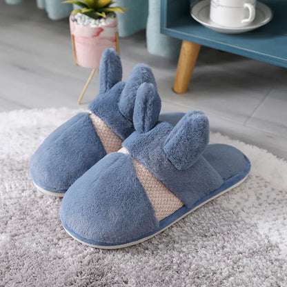 Thickened Rabbit Fur Indoor Home Slippers