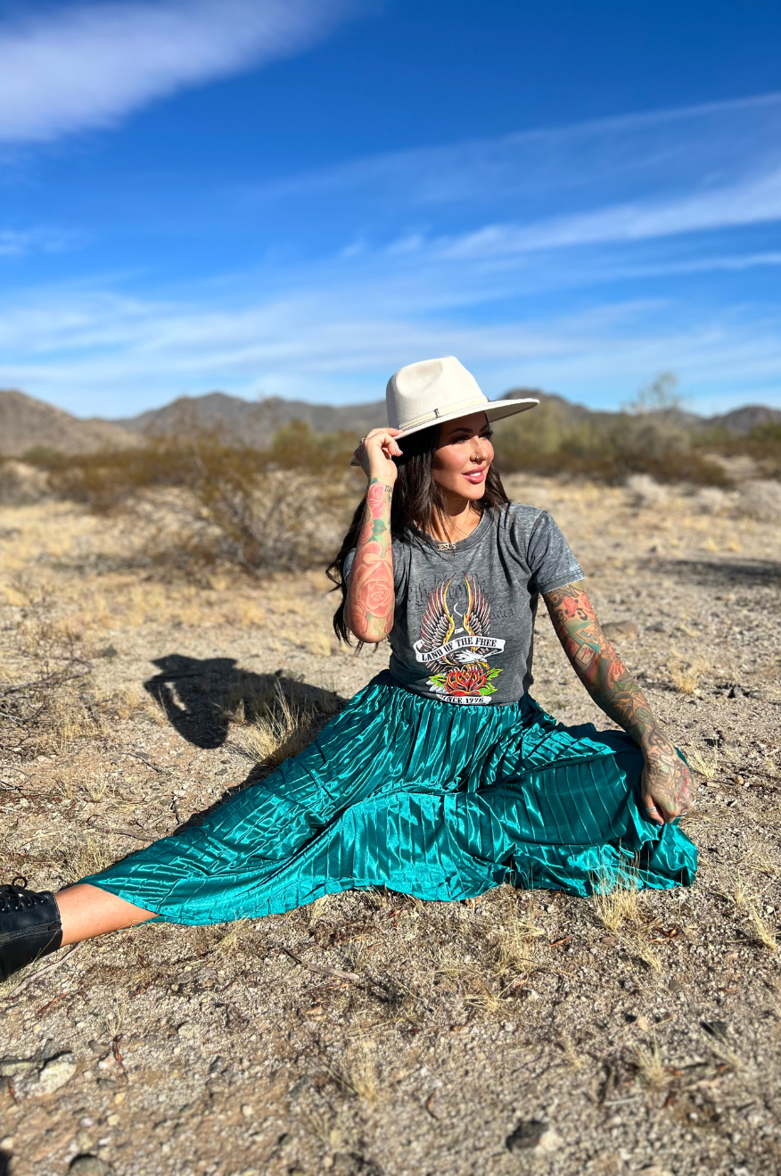 Emerald Green Maxi Skirt