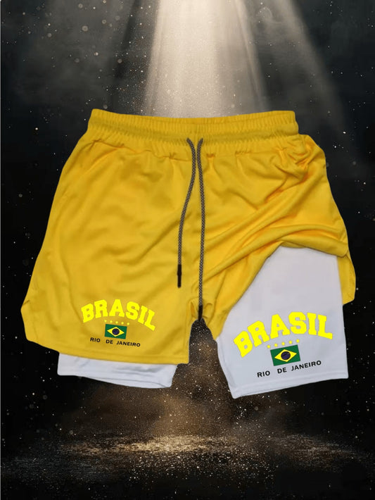 Men's Brazilian-Themed Swim Shorts