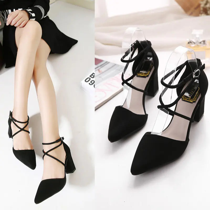 Suede High Heels, Sandals, and Chunky Heeled Shoes