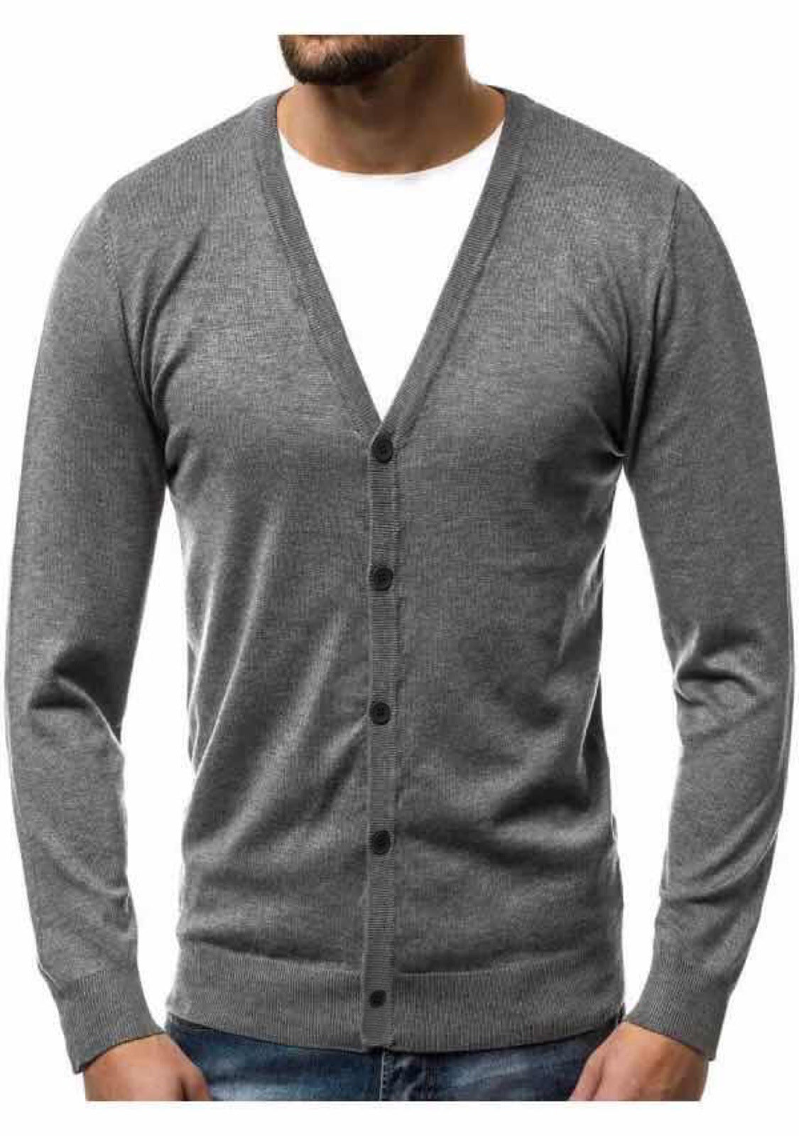 Men's Casual Loose V-Neck Fashion Sweater