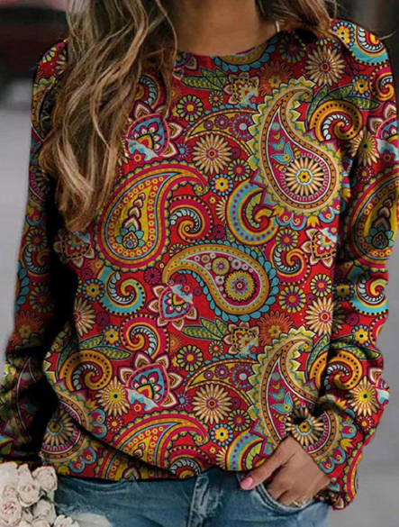 Urban Casual Patterned Sweater for Women