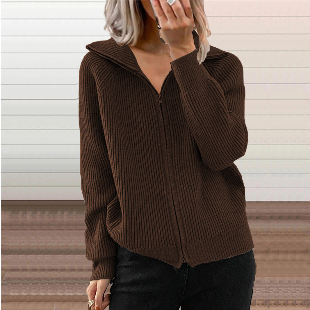 New Stripe Casual Loose Knitwear Coat for Women