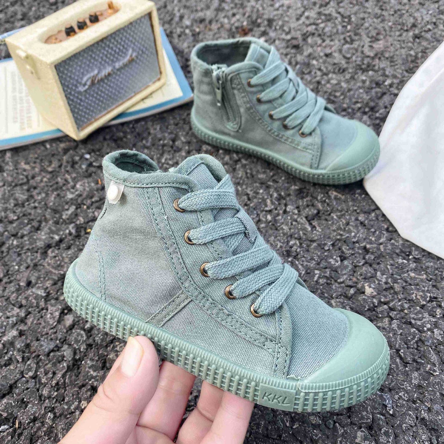 Autumn Winter Trendy High-Top Canvas Shoes for Boys