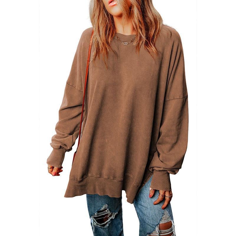 New Solid Color Loose Pullover Top for Women