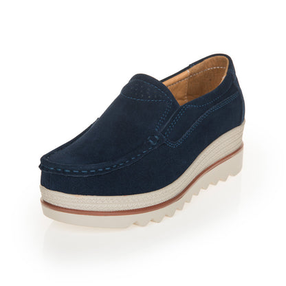 Women's Thick Sole Suede Height Increasing Shoes