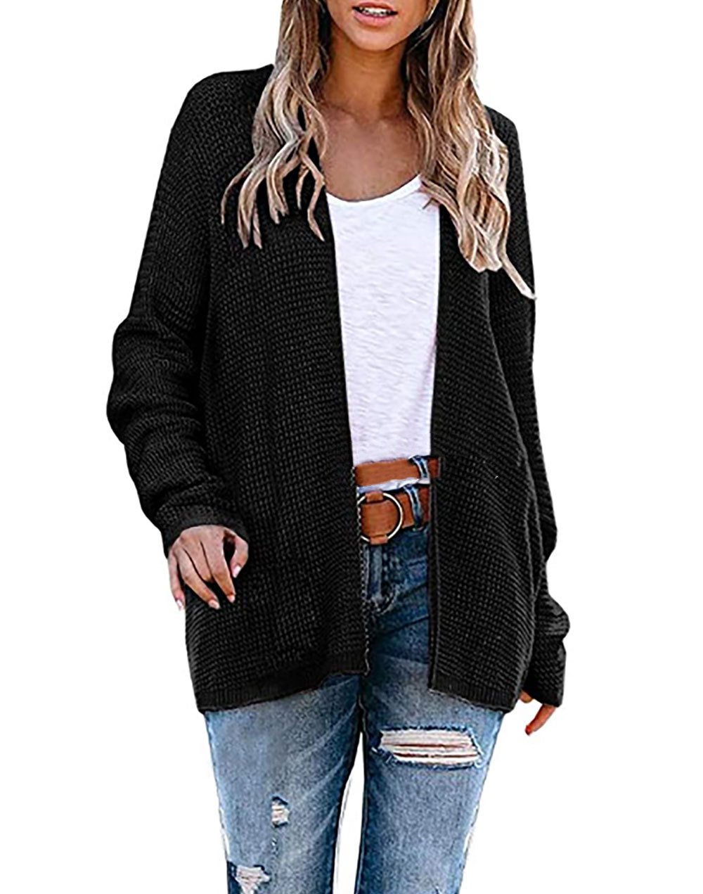 "New Loose Large Size Knitted Cardigan for Women"