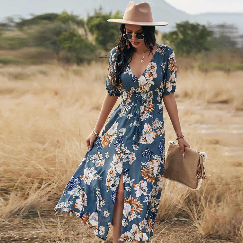 Summer New Bohemian Print Dress for Women