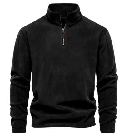 Men's Fleece Stand-Collar Zipper Sweatshirt