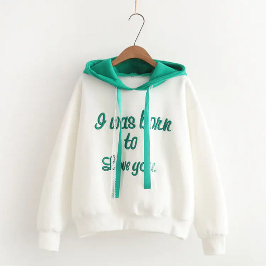 Sudadera con capucha bordada y forro polar